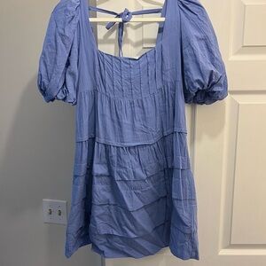 Anthro Puff Sleeve Mini Dress